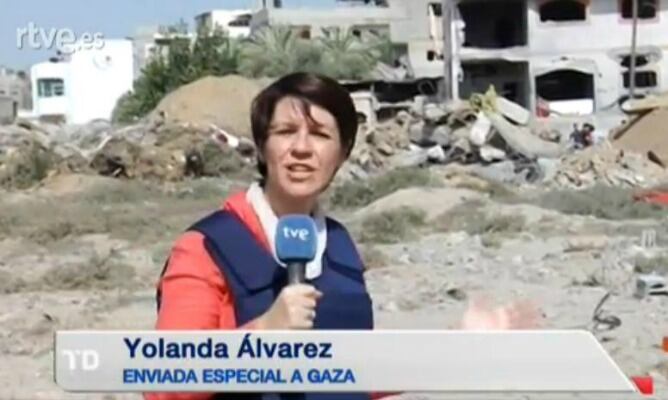 La corresponsal de TVE en Gaza, Yolanda Álvarez.