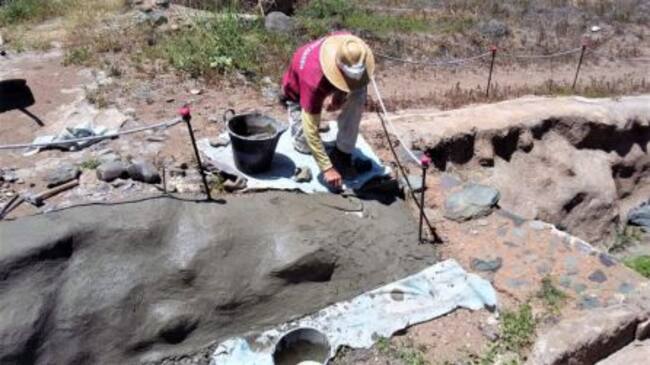 Trabajos en los perfiles de Soleto