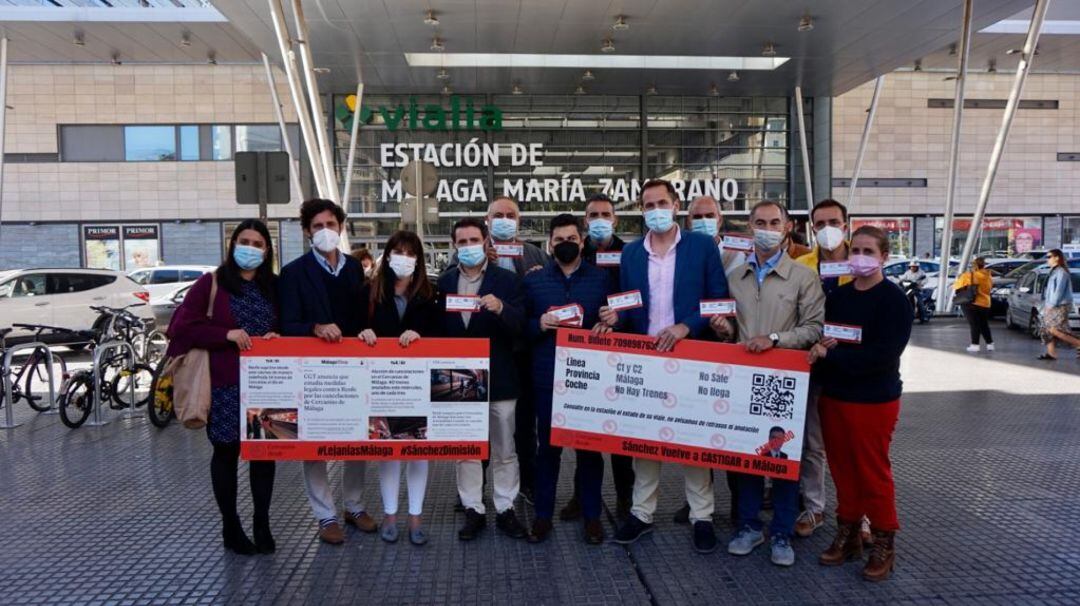 Protesta este martes en la estación central de Málaga