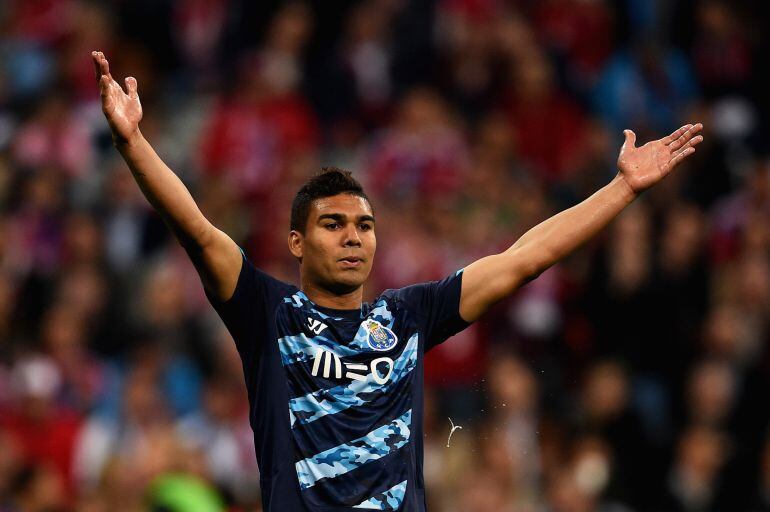 Casemiro, durante un partido con el Real Madrid