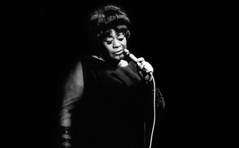 Ella Fitzgerald durante una actuación