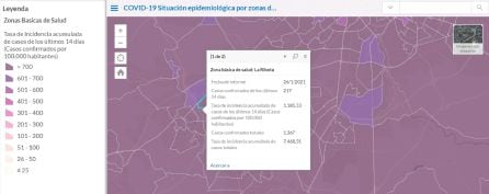 Situación epidemiológica en la ZBS de La Ribota, en Alcorcón, a 26 de enero de 2021