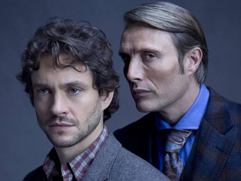 &#039;Hannibal&#039;, protagonizada por Hugh Dancy (i) y Mads Mikkelsen (d)