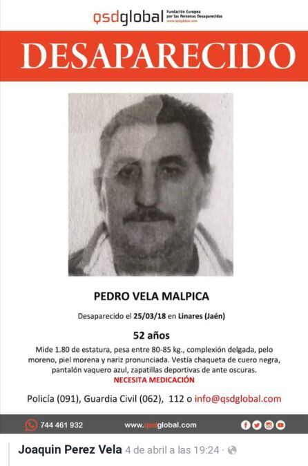 Pedro Vela Malpica, desaparecido