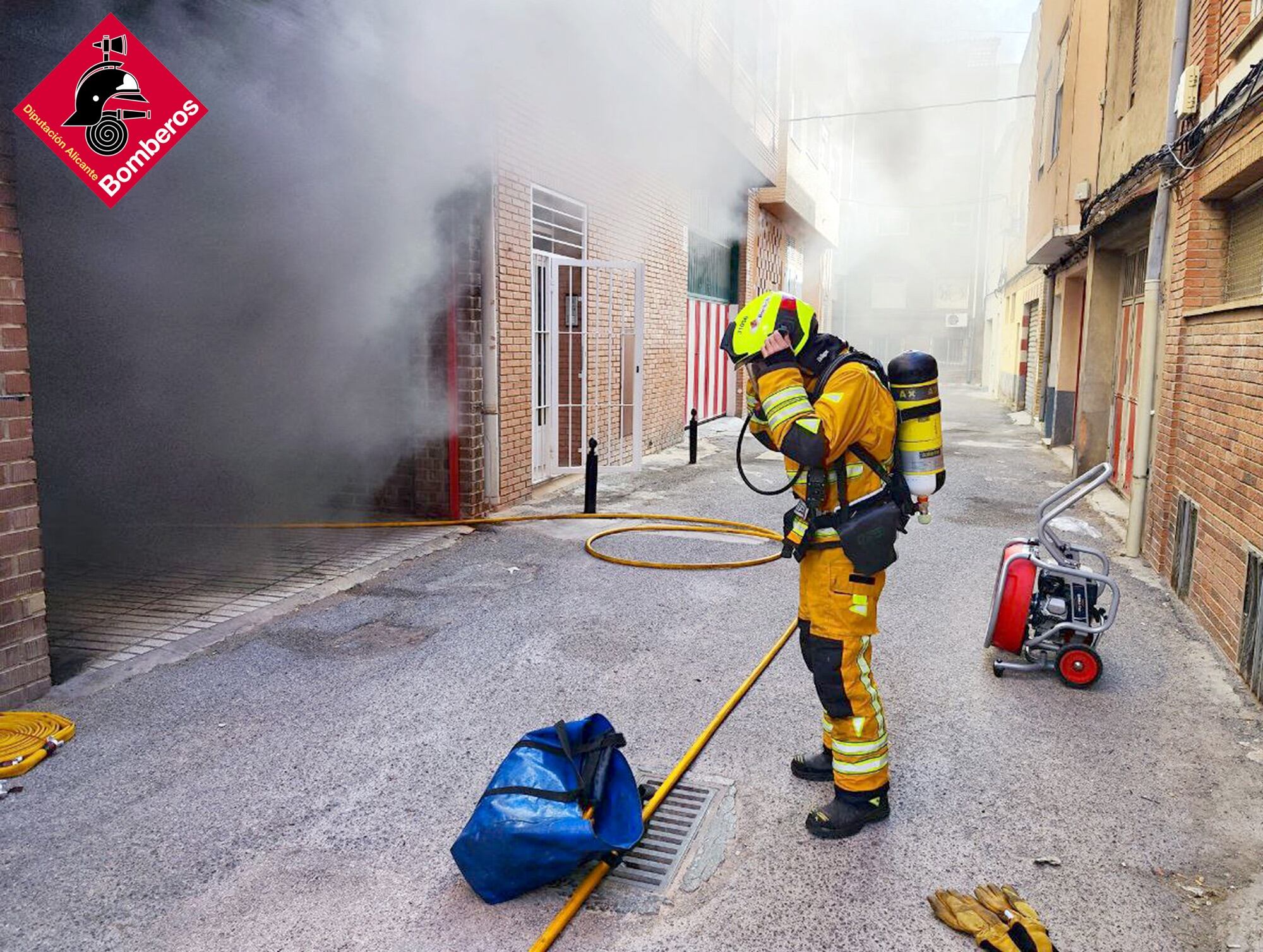 Actuación de los bomberos