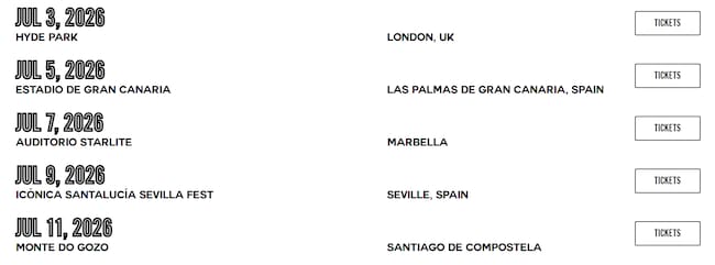 Maroon 5 anuncia su concierto en Gran Canaria