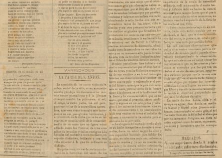 &#039;El Defensor de Valdepeñas&#039; (1888) publicó el artículo &quot;La tarde de S.Antón&quot;