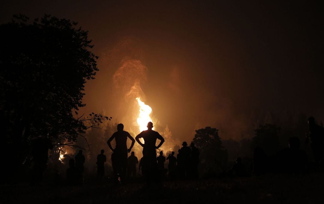 Los incendios en la isla de Evia