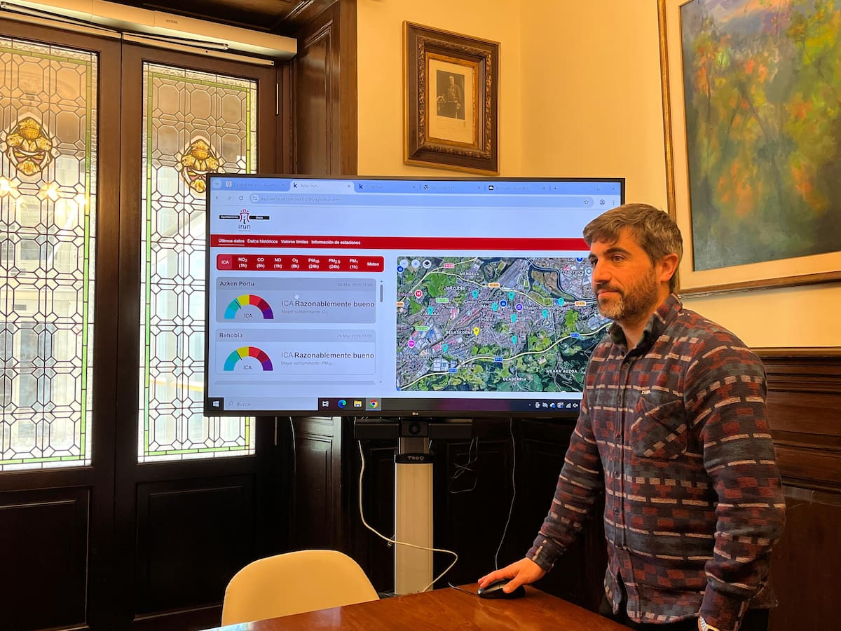 El ayuntamiento de Irun habilita una web interactiva para consultar la calidad del aire en la ciudad