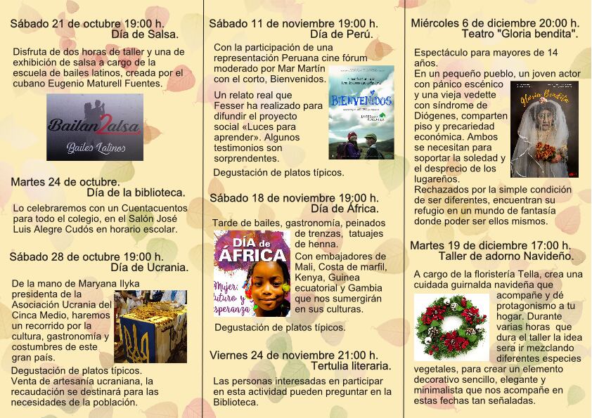 Actos de la agenda cultural de otoño en la Almunia de San Juan (2)