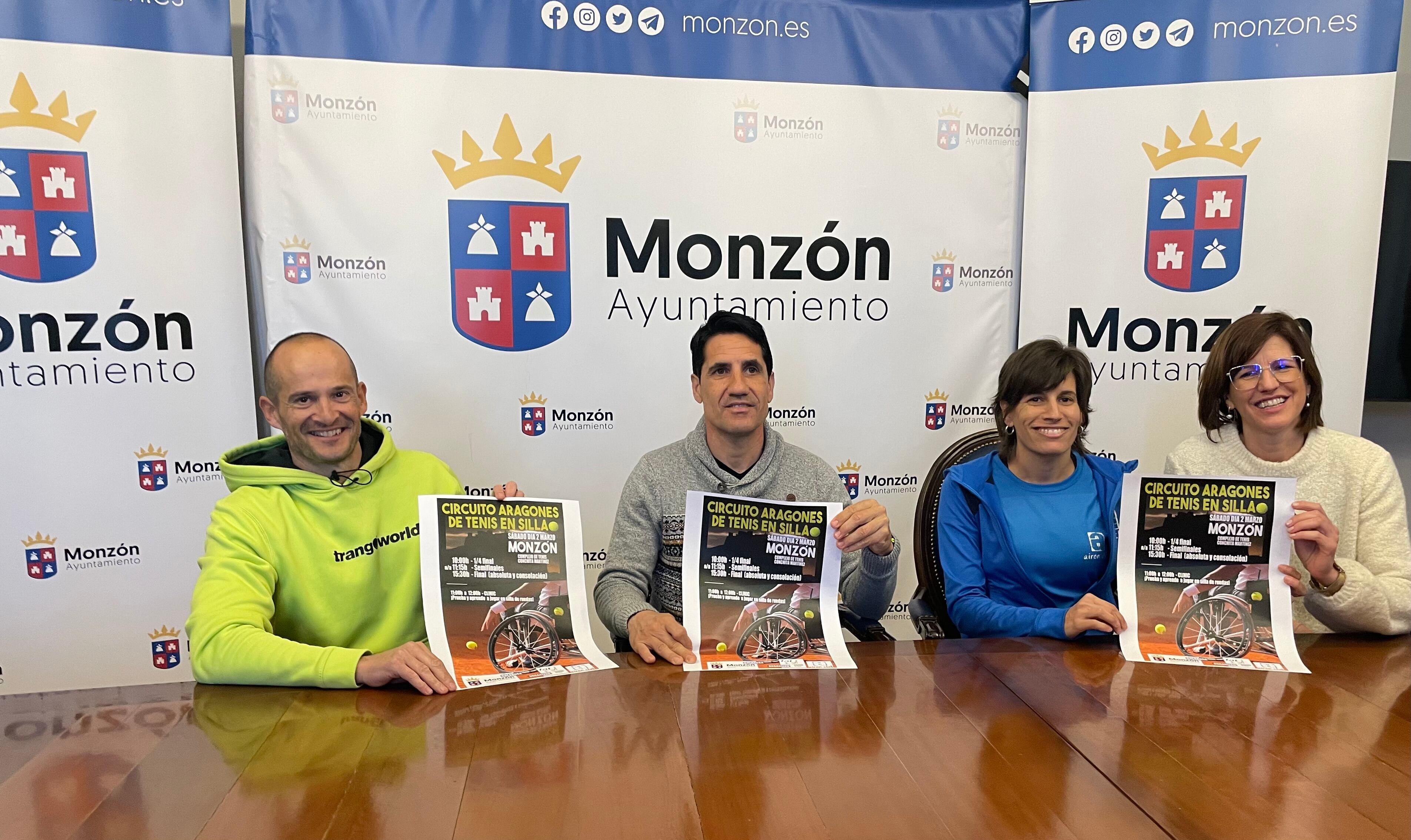 Monzón acoge una jornada del Circuito Aragonés de Tenis en Silla