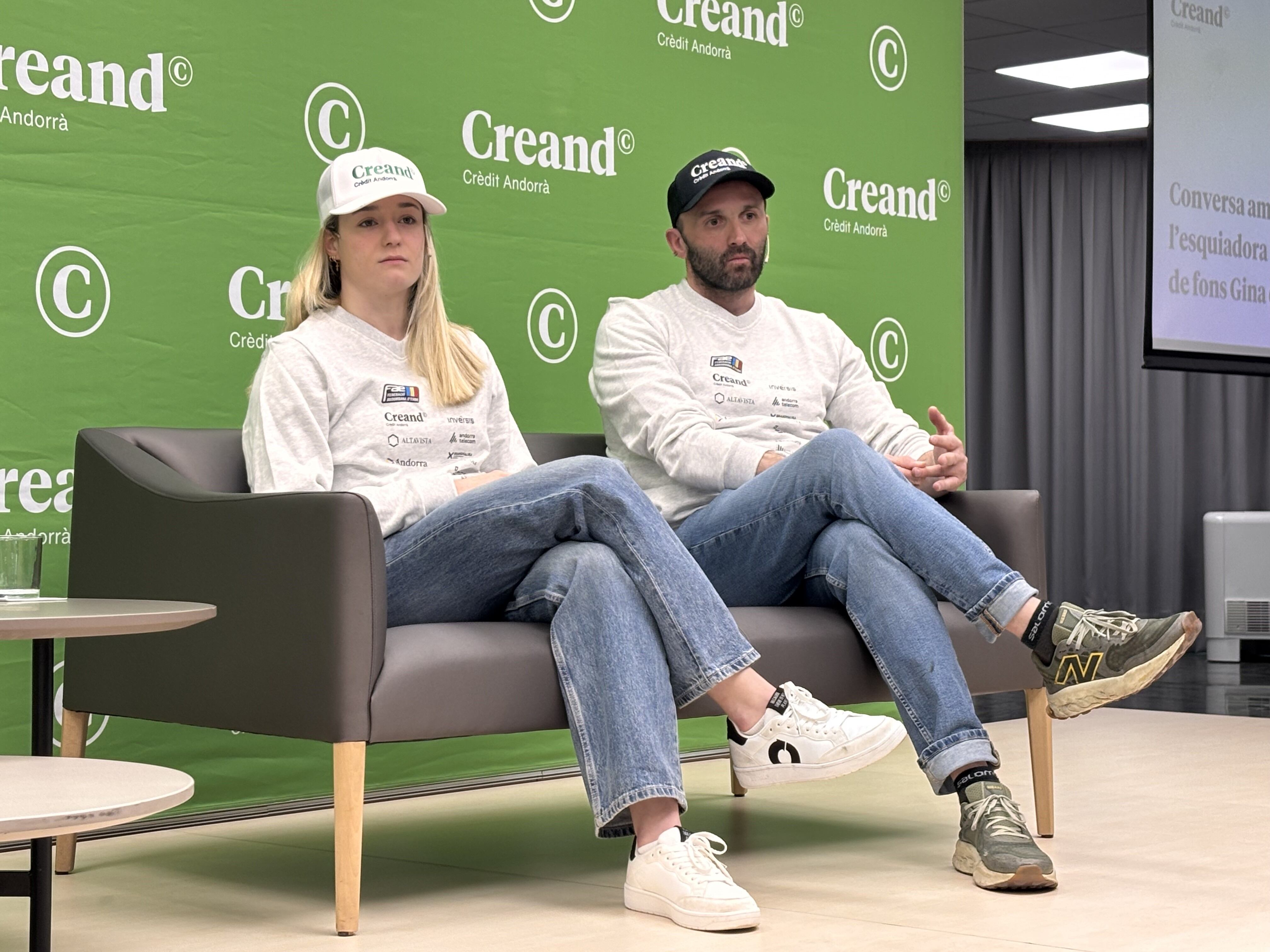 Gina del Rio i Marc Puigsubirà a la seu de Creand