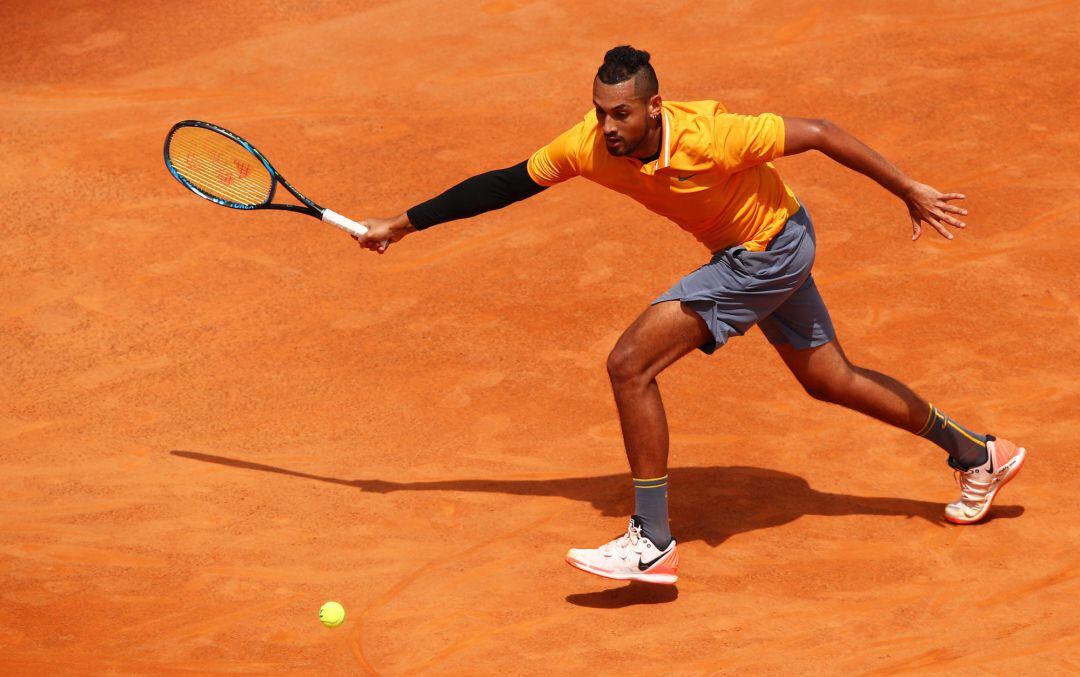 Kyrgios, durante la primera ronda de Roma. 