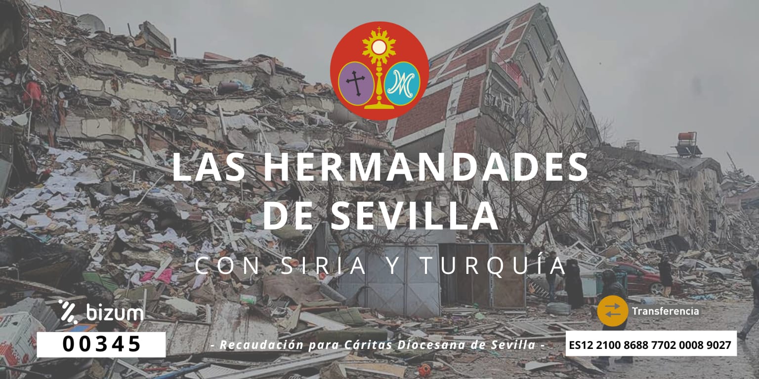 Cartel de la campaña solidaria iniciada por el Consejo en favor de los damnificados por el terremoto de Siria y Turquia