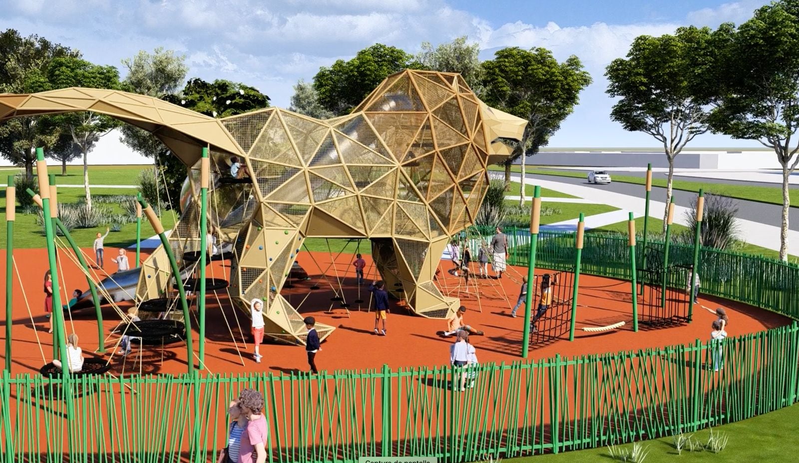 Recreación del león que se instalará en la explanada de los pendones leoneses