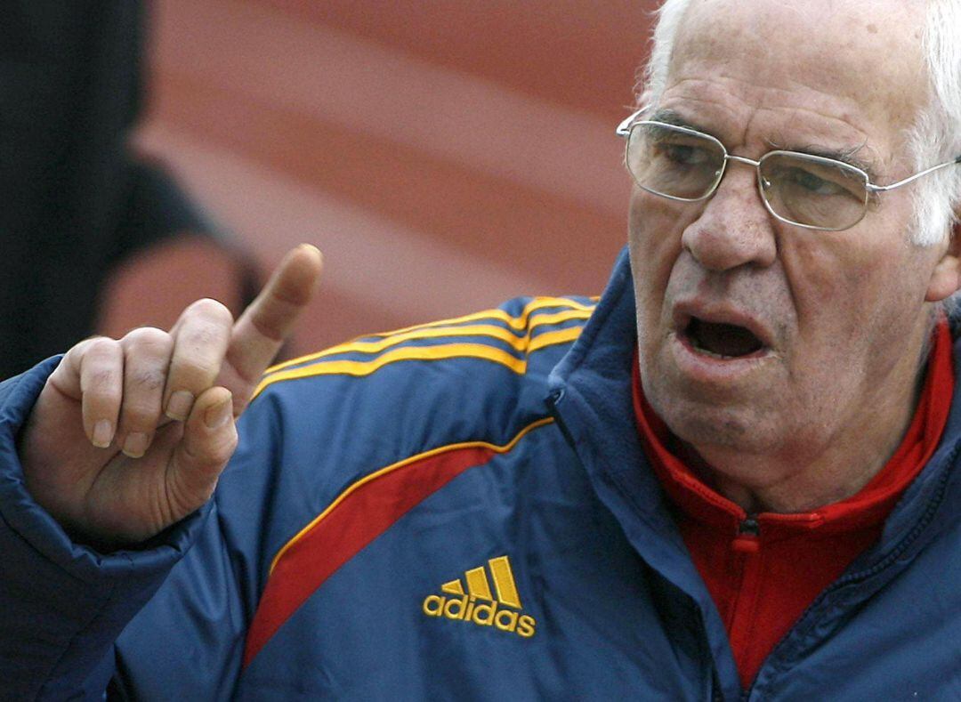 Luis Aragonés, en su etapa al frente de la Selección Española de Fútbol  