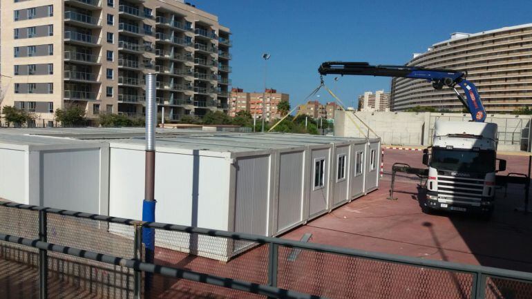 Barracones en el CEIP La Almadrava