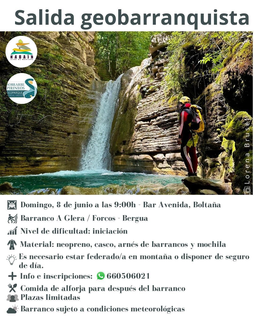 Cartel de la salida geobarranquista