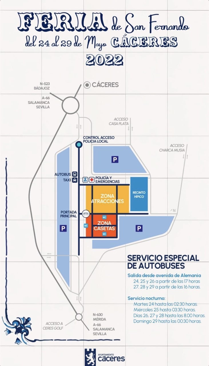 Servicio especial de autobuses Feria San Fernando 2022