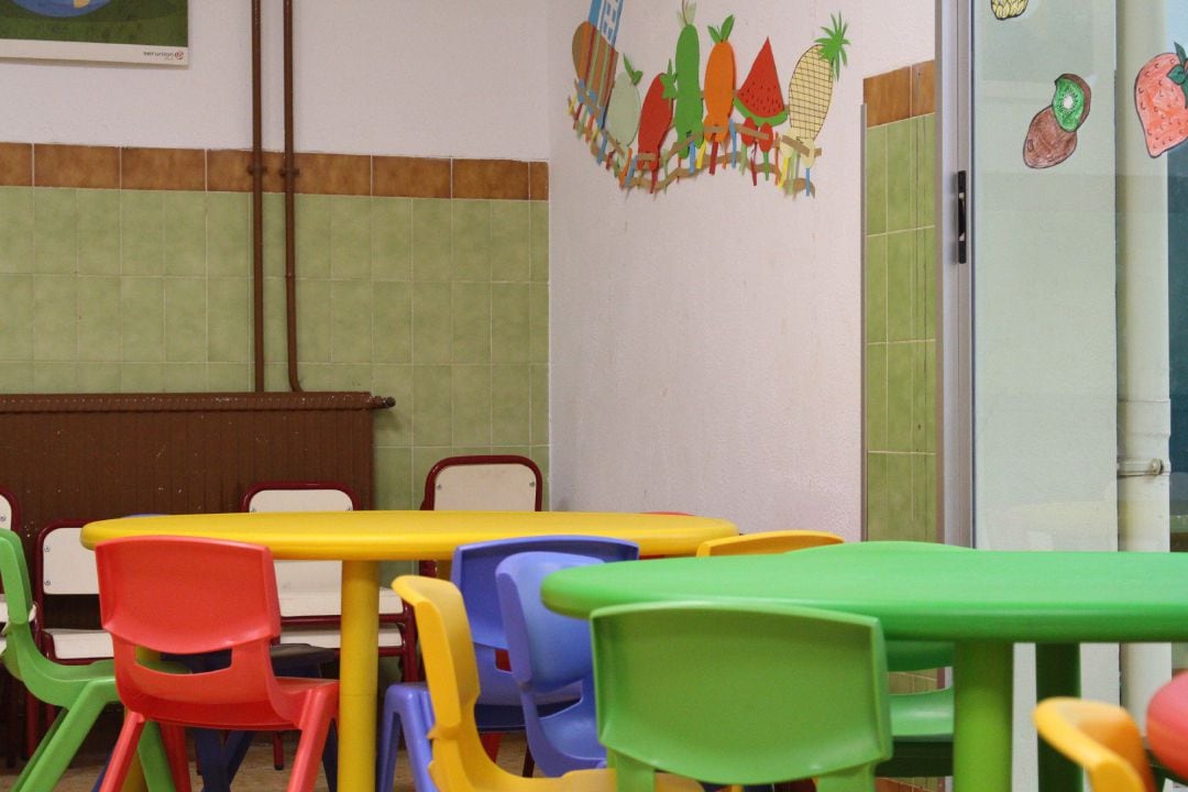 Interior de un aula de infantil de un colegio público de Alicante