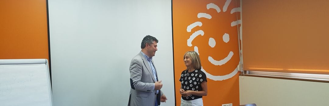 Visita de Ovidio Rodeiro a la Fundación Meniños