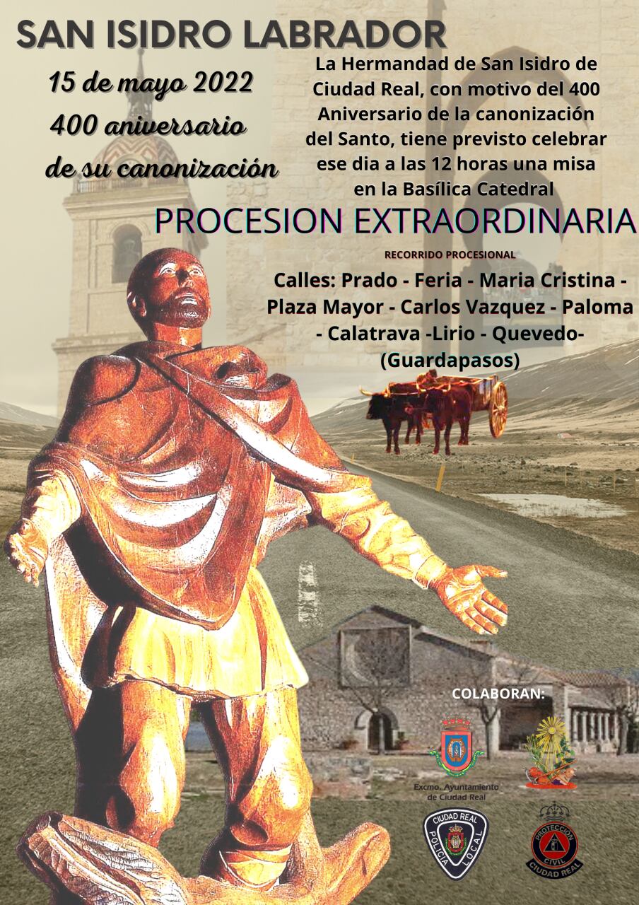 Cartel conmemorativo del 400 aniversario de la canonización de San Isidro