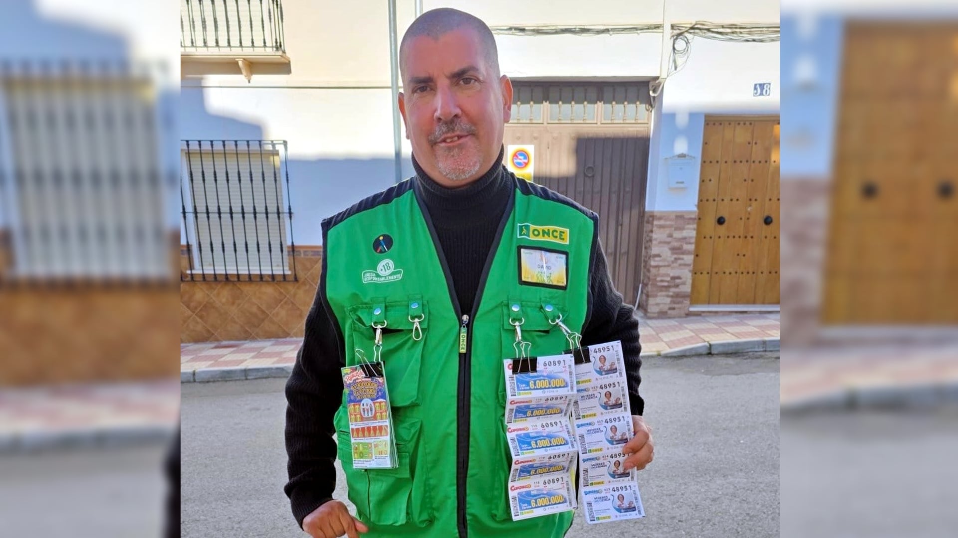 David Jiménez, vendedor de la ONCE en Antequera