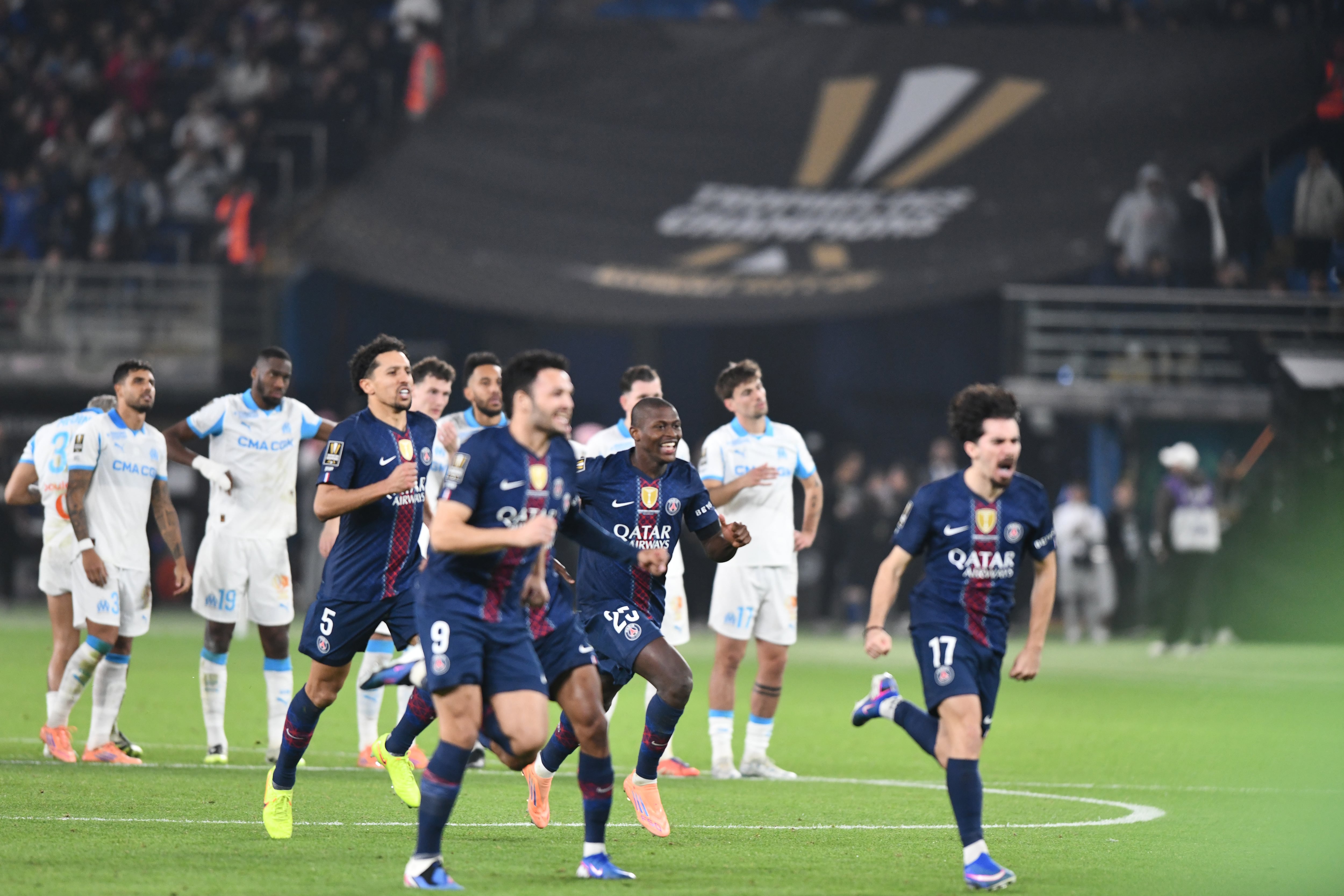 El PSG celebra la Supercopa de Francia 