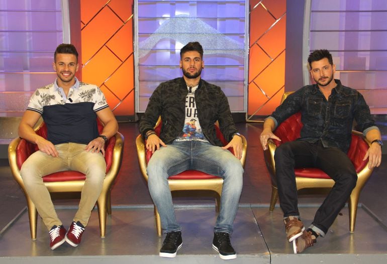 Cristian (i), Iván (c) y Manu (d) en su etapa de tronistas de &#039;MyHyV&#039;