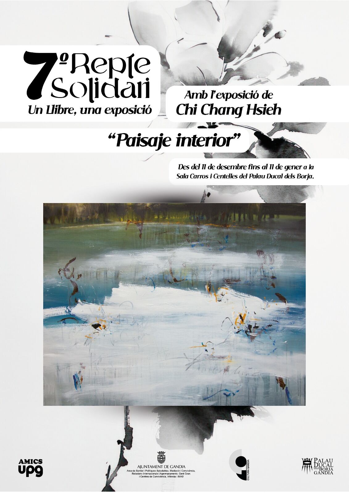 Cartel publicitario del 7º Reto Solidario 'Un libro, una exposición'./Ayuntamiento Gandia