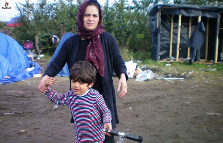 Refugiados en uno de los campamentos visitados