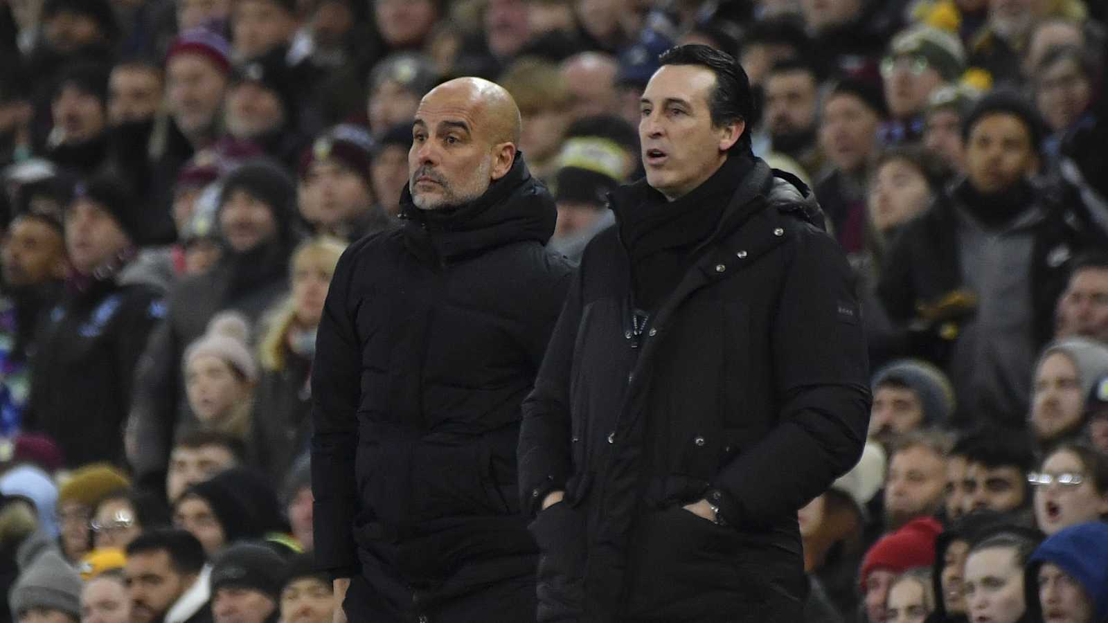 Guardiola y Emery se vieron las caras en Villa Park y ganó el ex técnico del Almería.