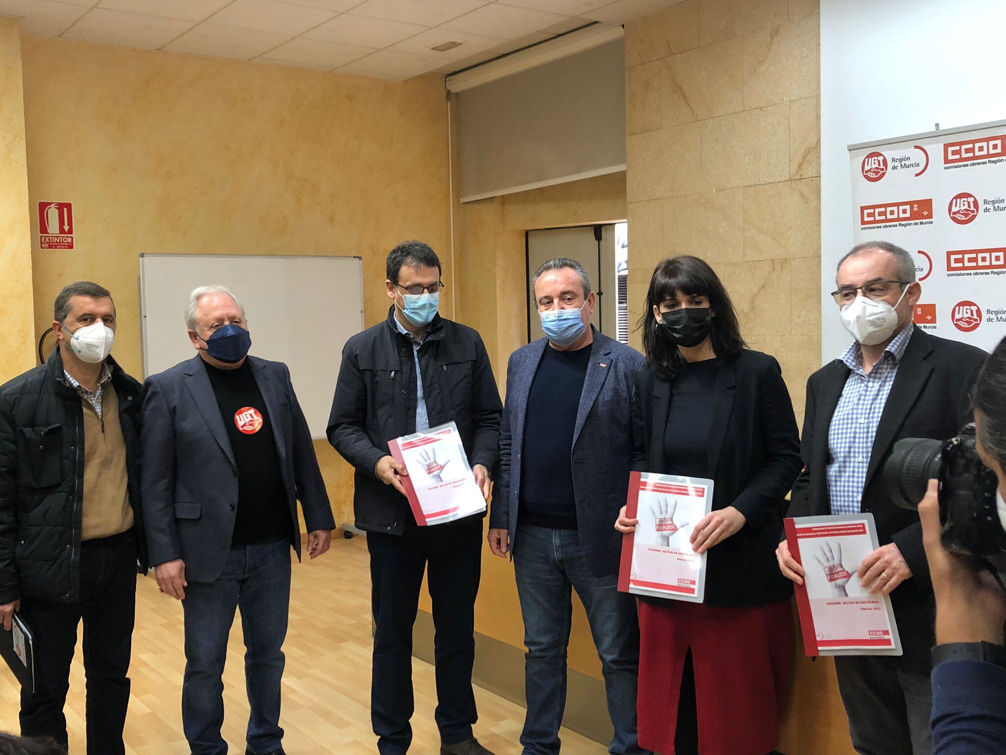 CCOO y UGT presentan el informe sobre el sector de hostelería en la Región de Murcia correspondiente a febrero de 2022