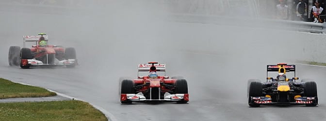 La lluvia, protagonista de la carrera