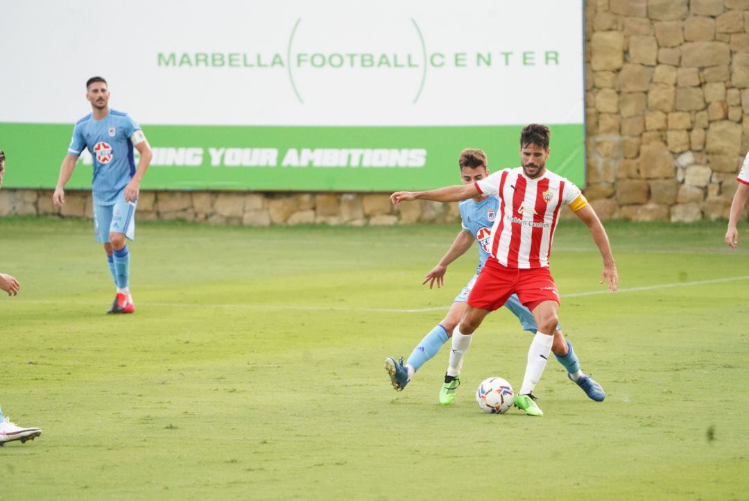 José Romera en el amistoso contra el Badajoz.