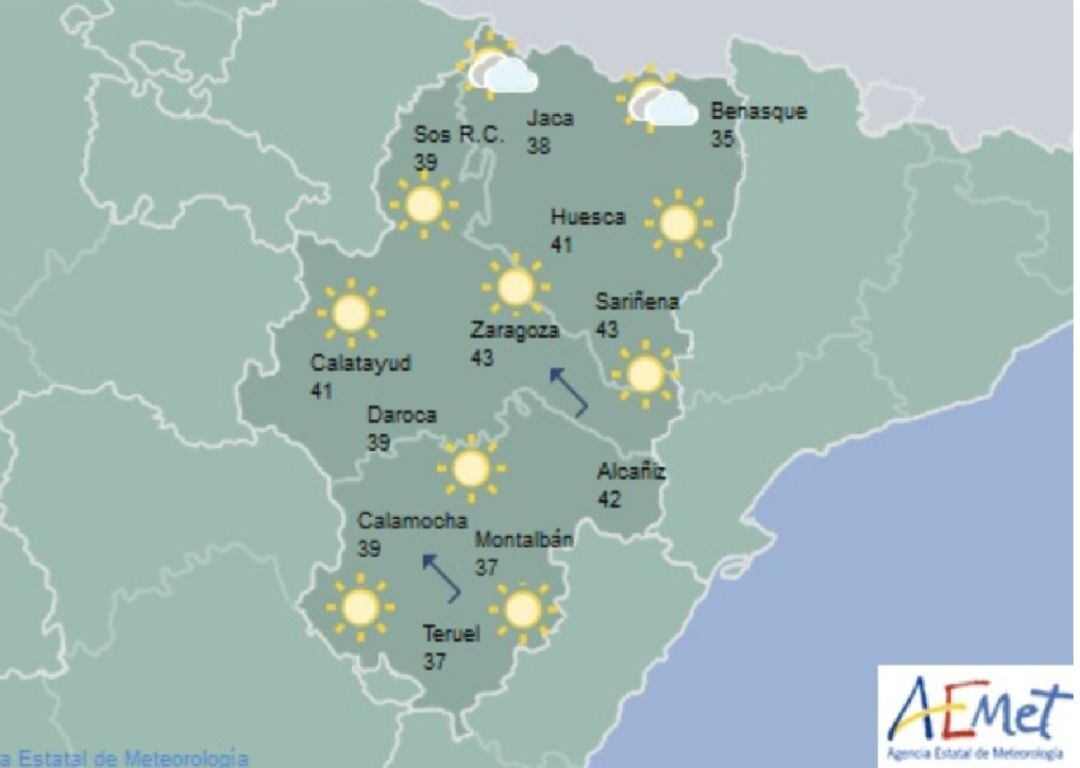 Previsión para el viernes 28 de junio.
