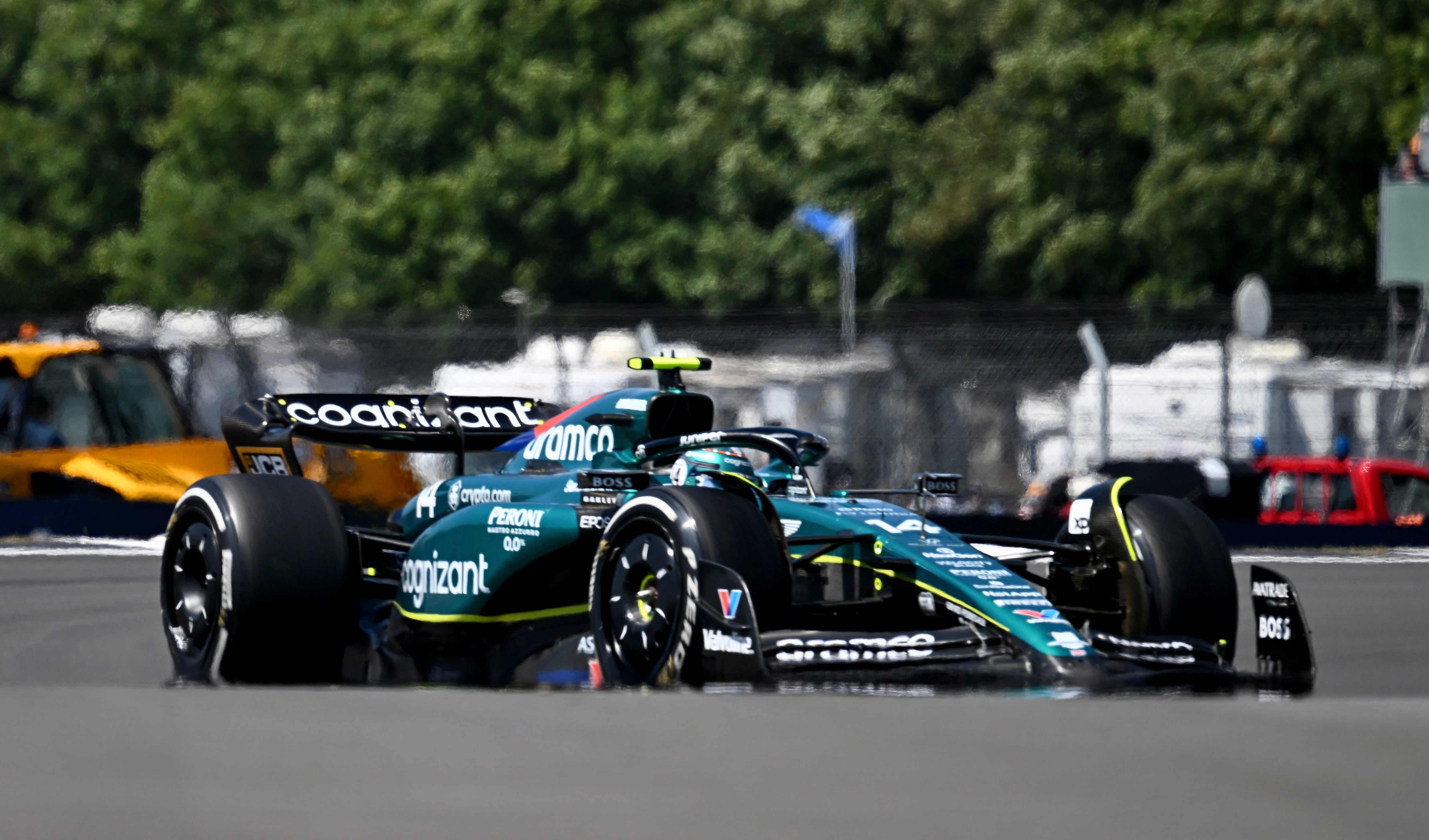 Fernando Alonso en SIlverstone durante el GP de Gran BRetaña. (Fórmula Uno, Reino Unido) EFE/EPA/CHRISTIAN BRUNA