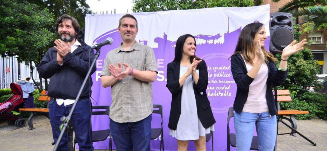 Rafa Mayoral, Daniel Pérez Pinillos, Alba Leo e Ione Belarra en Getafe