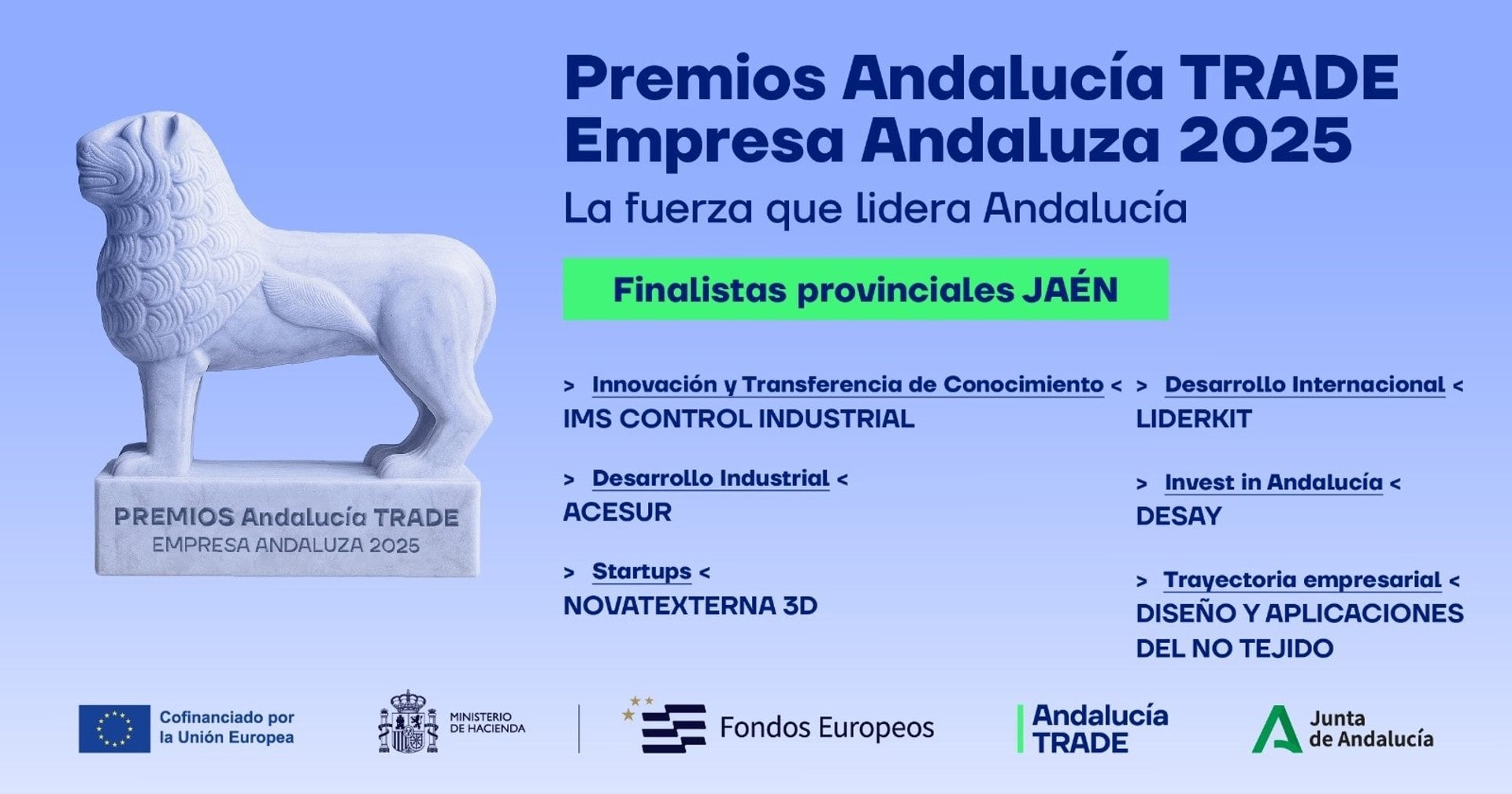 25/11/2025 Cartel con los finalistas de Jaén.
POLITICA 
JUNTA
