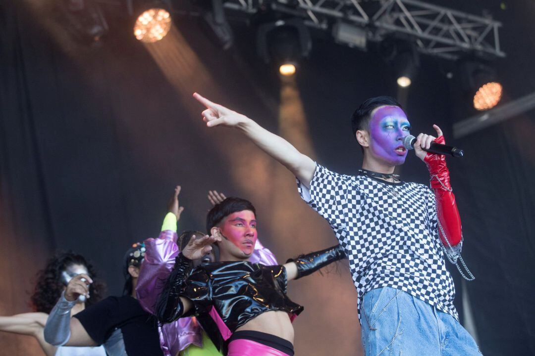 El artista Putochinomaricón durante su actuación en la segunda jornada del festival Primavera Sound.