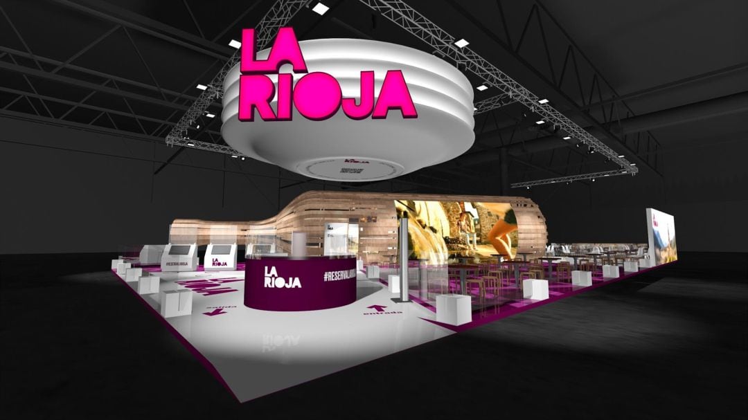 Recreación del expositor de La Rioja en la nueva edición de FITUR.