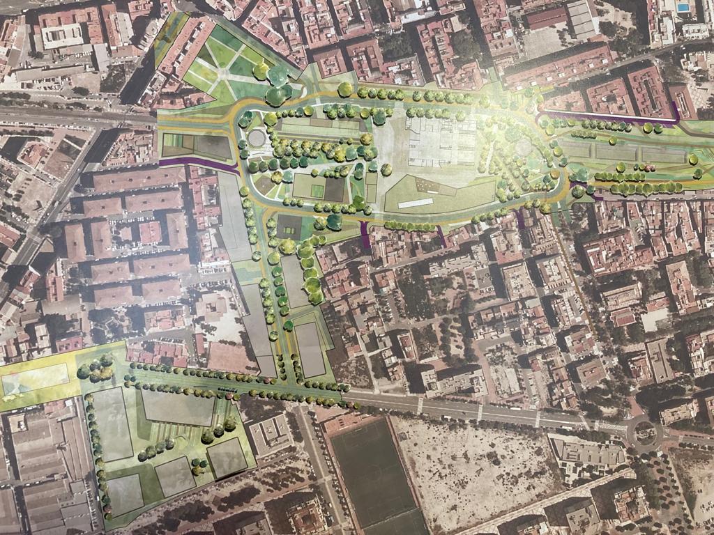 Proyecto de peatonalización de la estación del Carmen de Murcia, que se convertirá en un nodo intermodal