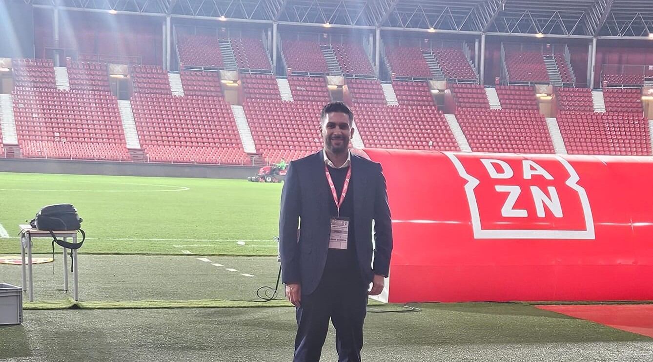 Mohammed Al-Khereiji en el Estadio de los Juegos Mediterráneos.