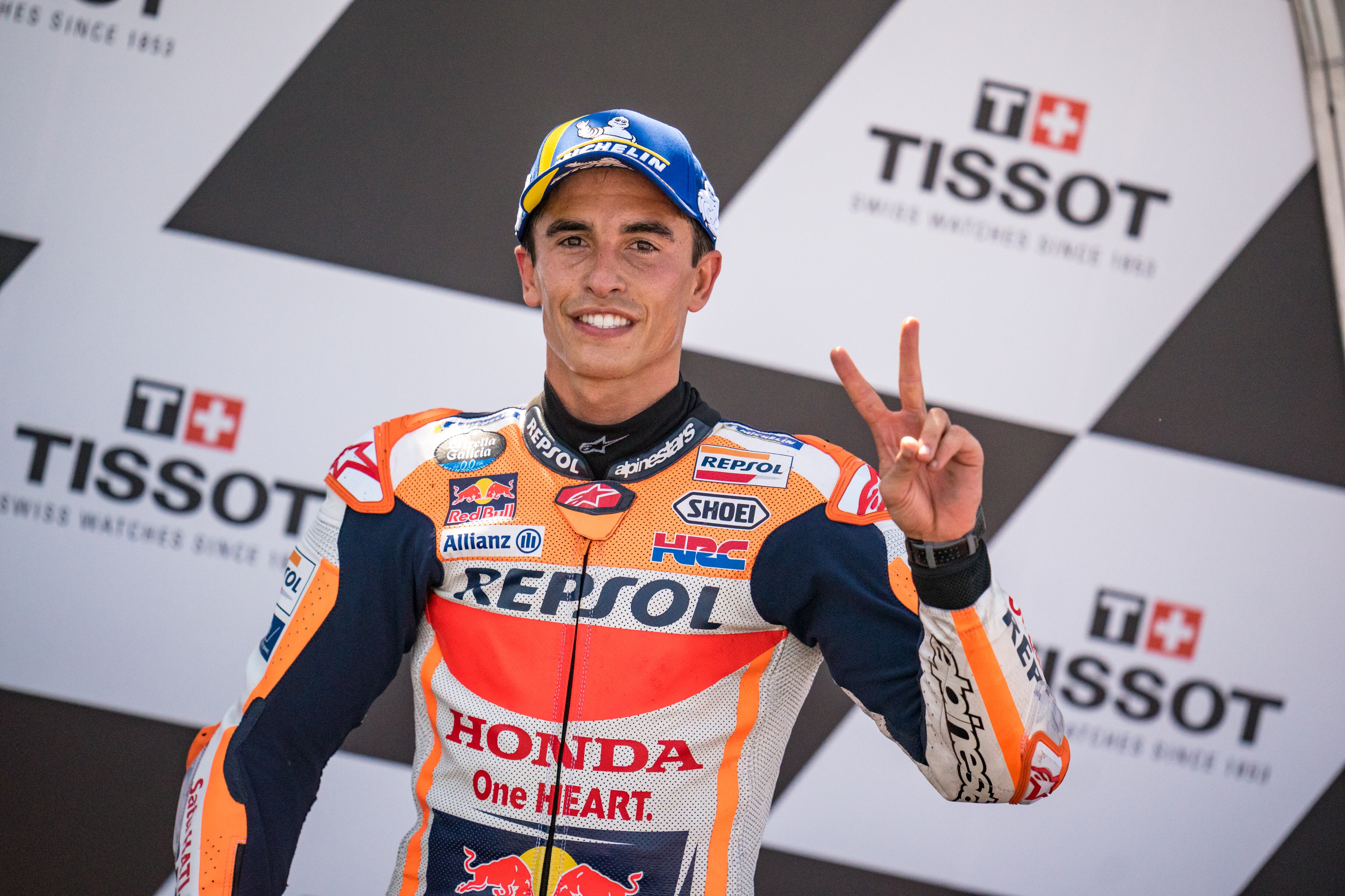 Marc Márquez celebra una segunda posición, el pasado mes de septiembre.