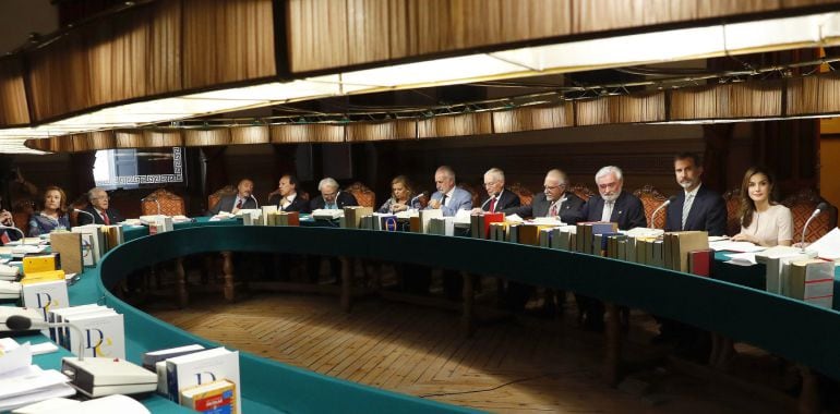 Reunión del pleno de la RAE en Madrid. 