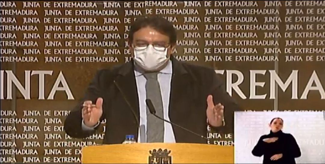 José María Vergeles, consejero de Sanidad y Vicepresidente Segundo de la Junta de Extremadura