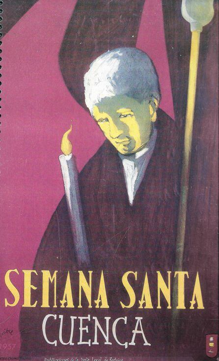 Cartel de la Semana Santa de Cuenca de 1957, obra de Luis Roibal.