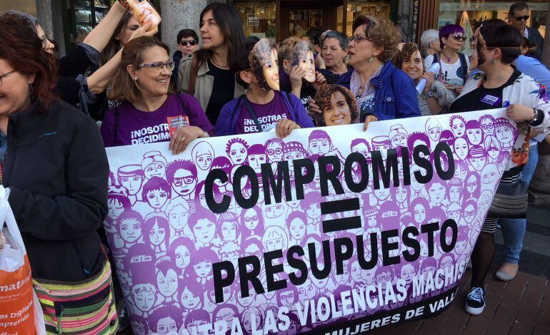 Imagen de la protesta en la Plaza de Fuente Dorada