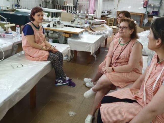 Imagen de las "ángeles de la guardia", durante la covid-19 en Viso del Marqués