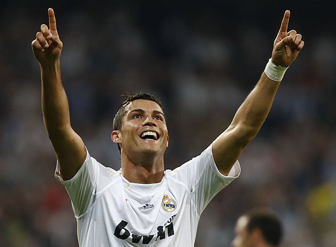 Cristiano Ronaldo celebra un gol en &#039;Champions&#039;